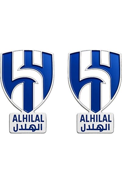 Generic Al Hilal Metal Sticker Set of 2 – Premium 3D Al Hilal Club Waterproof...