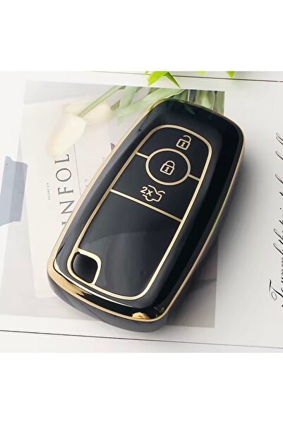 YıldızTuning Ford Explorer Key Case Cover Black Gold