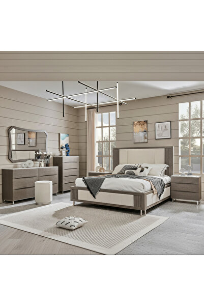 Roots Furniture Ebony Dark Gray King Bedroom Set