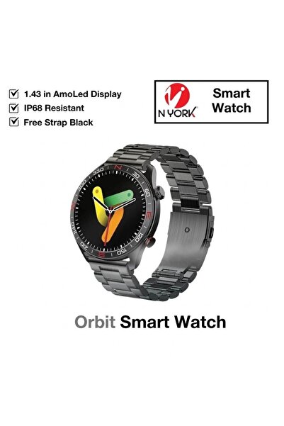 NYORK ساعة Orbit SW327 الذكية بشاشة AMOLED مقاس 1.43 بوصة، ومقاومة للماء بمعي...