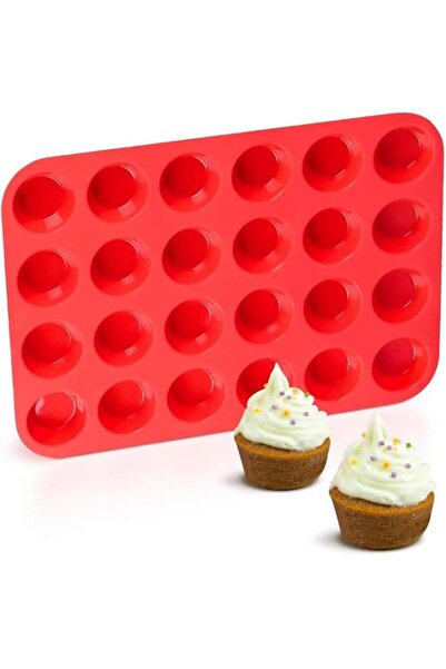 Generic 24 Cups Silicone Muffin Pan for Baking, Non-Stick Cupcake Tray, Reusa...