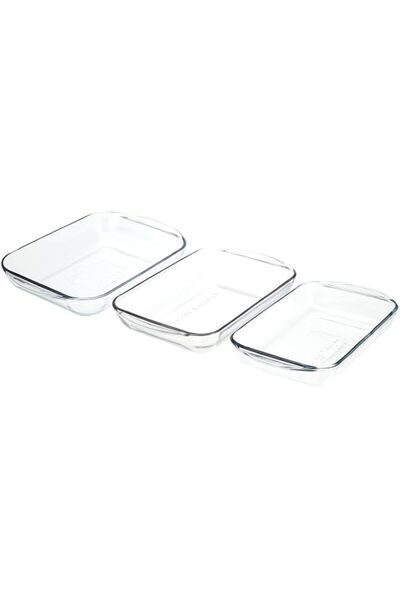 Generic Anchor hocking 3pcs bakeware set - (91079ahg17) (2qtr,3qtr,4qtr.)