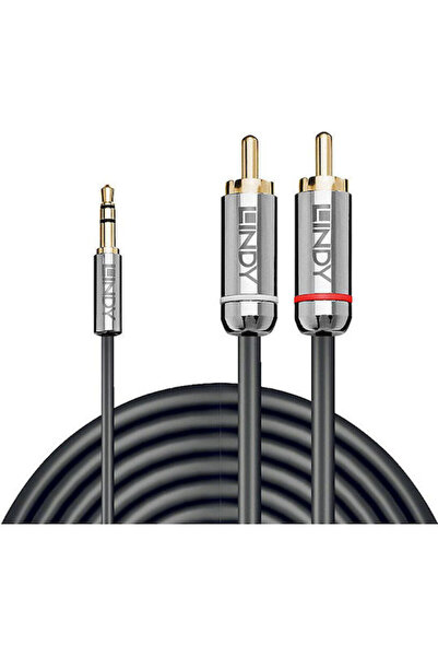LİNDY Καλώδιο Jack 3.5mm - Αρσενικό 3.5mm σε Αρσενικό 3.5mm Μαύρο 5μ 35336