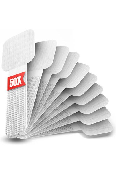 Other Label Cable Pro Σετ Κρατητήρων Καλωδίων Τοίχου με Velcro 50 Λευκά