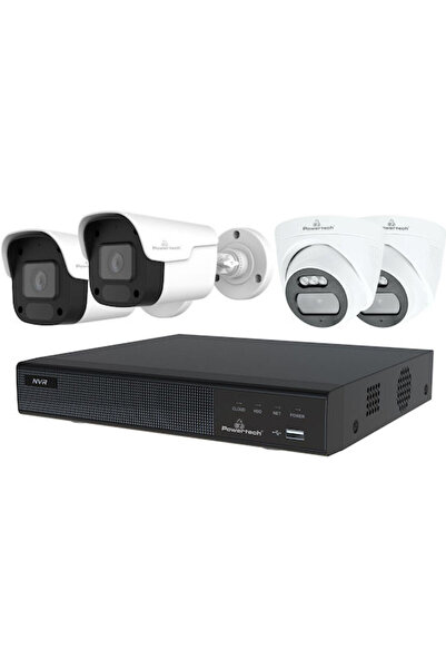 POWERTECH Σύστημα Παρακολούθησης 4 Κάμερες IP 8MP με Καταγραφικό NVR