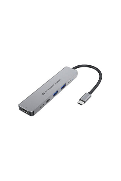 CONCEPTRONIC Σταθμός σύνδεσης USB-C με HDMI 4K PD Γκρι (DONN33G)