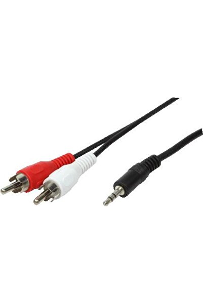 LogiLink Καλώδιο Jack 3.5mm, Αρσενικό 3.5mm - Αρσενικό RCA, Μαύρο, 1.5μ, CA1042