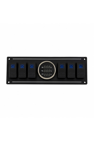 Switch Panel 6’lı Dijital Su Seviye + Katı Su Seviye + Voltmetre Kontrol Paneli