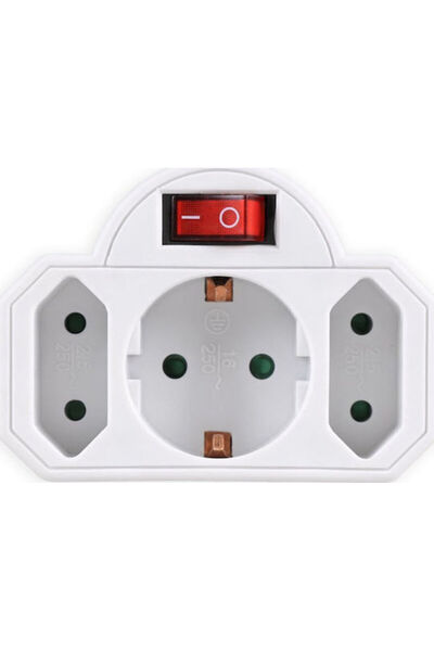 Other Sonora PAW121 Πρίζα τοίχου τύπου Τ 3 θέσεων με διακόπτη Κωδικός: 230-0021