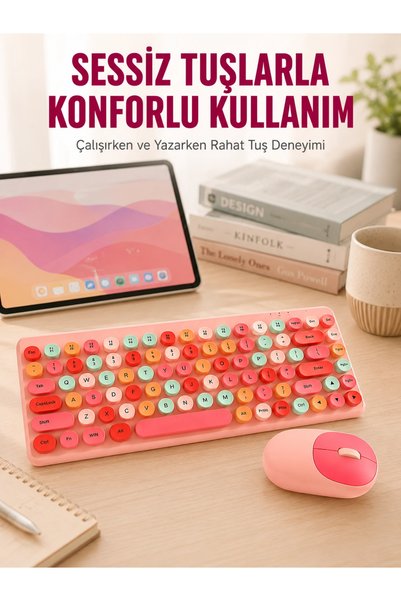 Eco Lounge Retro Tarz Bluetooth 5.1 Klavye – Win/OSX/Android/iOS Uyumlu Yeni Nesil