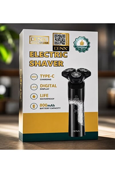Denx DX1368 Professional Electric Shaver for Men, Waterproof Rotary Razor wit...