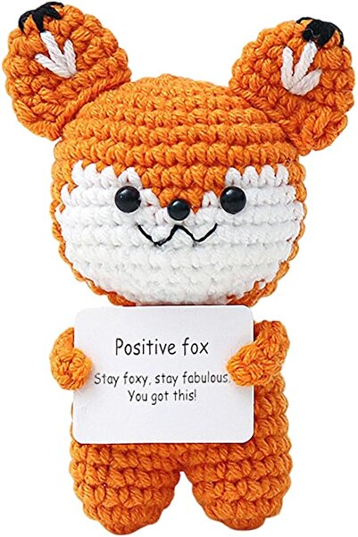 TERRIFI Positive Pocket Dinosaur Doll, Funny Emotional Support Knitted Dinosa...