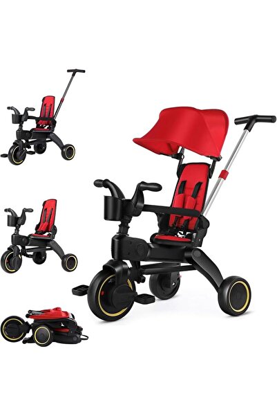 GENERAL Andanna 5-in-1 Convertible Kids Tricycle, Parent Push Handle, Ages 1-...