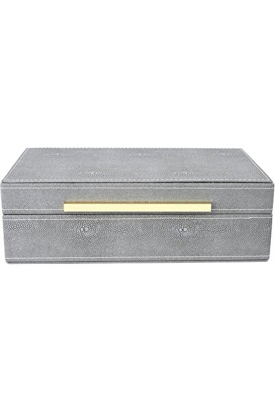 GENERAL XIGEXIGE Faux Leather Large Modern Stackable Nesting Jewelry Box with...