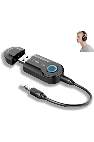 KASTWAVE جهاز إرسال واستقبال بلوتوث 5.0 اثنان في واحد، محول بلوتوث USB للسيار...