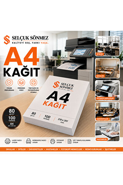 SELÇUK SÖNMEZ A4 Fotokopi Kağıdı 100 Yaprak