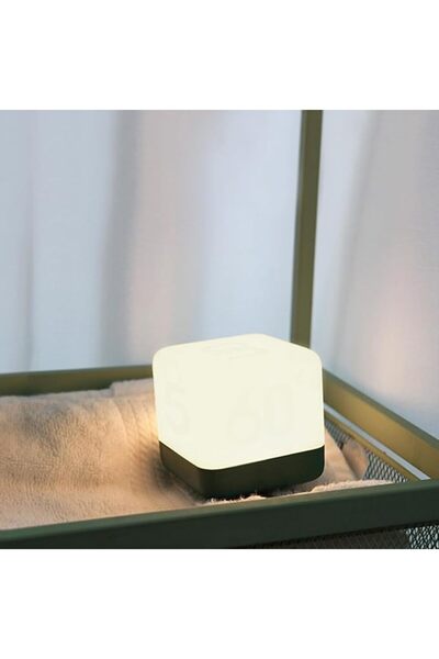 GENERAL Warm Night Light Cube Timer, Gravity Sensor Flip Control, Dimmable Sq...