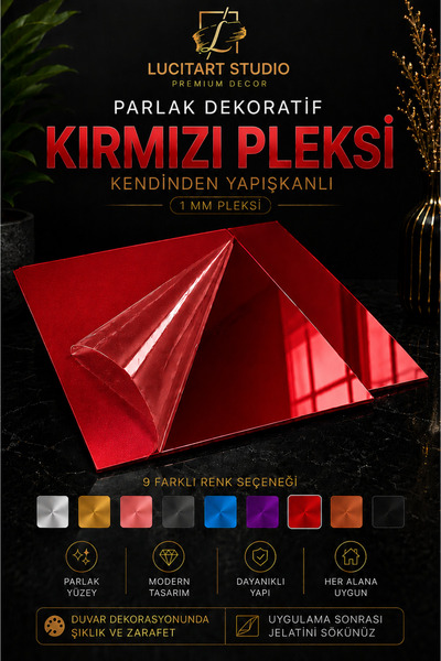 Arıkoğlu Reklam ve Yapı LucitART Kendinden Yapışkanlı Parlak Dekoratif Pleksi...