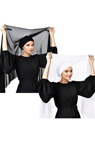 Yelajoy 2Pcs Women's Instant Chiffon Hijab with Built-in Magnetic Buckle & Se...