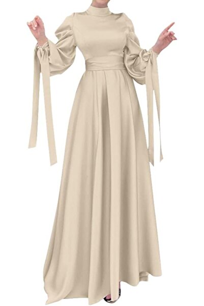 KASTWAVE Muslim Women's Loose Full Cover Abaya Dress, Long Satin Kaftan Islam...