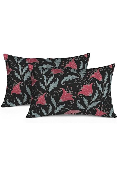 Generic Pillow Cases Pink Flowers Green Leaves Anti Wrinkle Satin Pillowcase ...
