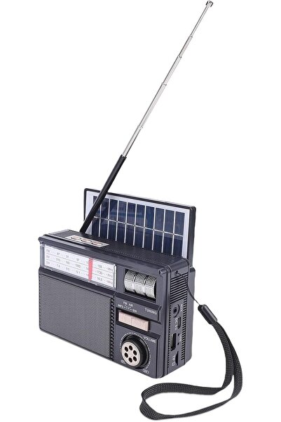 Generic راديو AM FM SW مع بلوتوث، راديو شمسي محمول بتصميم عتيق، مكبر صوت محمو...