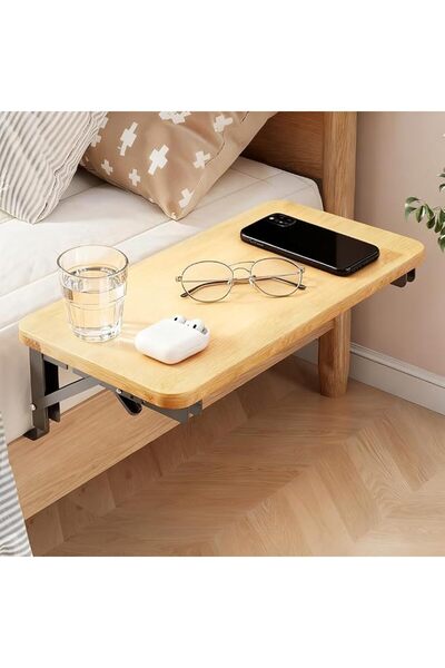 ALMEKAQUZ Foldable Wooden Bedside Shelf, Simple Night Stand & Side Organizer ...