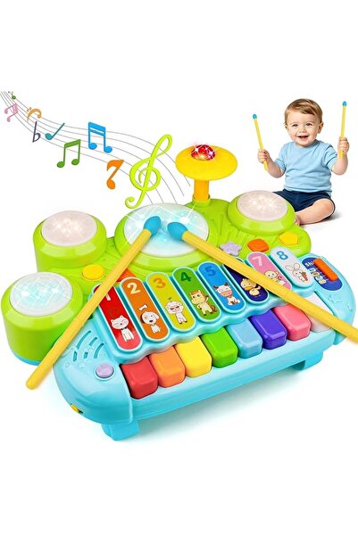 XICEN Baby Piano Drum Set for Toddlers 1-3, العاب اطفال عمر 1 سنوات Musical T...