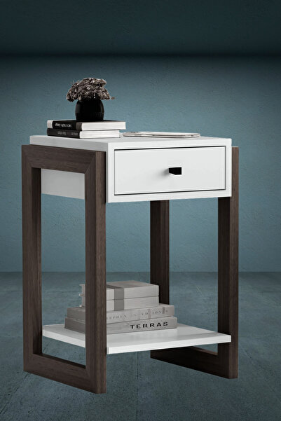 ibrahim suleiman al saqami Modern Wooden Side Table with Drawer & Storage She...