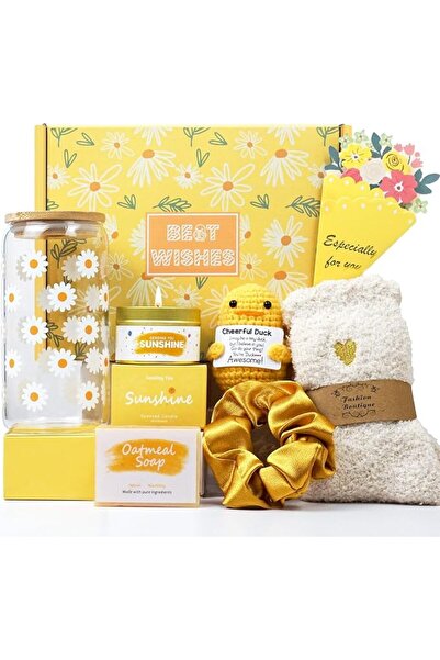 Goreem Gift Basket for Women – 10-Piece Spa Gift Set with Candles, Lotion, So...