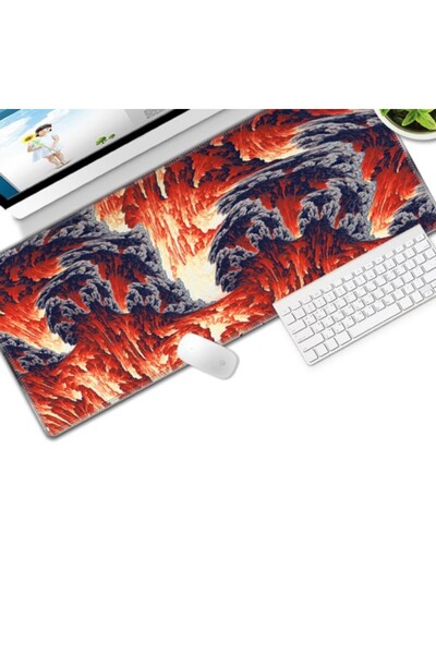 OEM Πολύχρωμο Μεγάλο Gaming Mouse Pad 800x300x3mm - Ηφαιστειακό Τοπίο