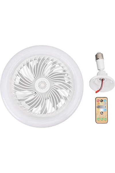 Morvena Picks Ventilator de tavan E27 cu iluminare, 30W, cu telecomandă, desi...