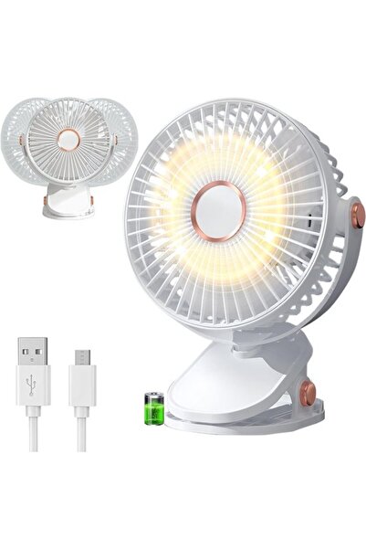Morvena Picks Ventilator de birou USB - ventilator mic de birou cu cinci vite...