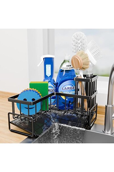 GENERAL Sponge Holder for Kitchen Sink, Sink Caddy Organizer with Dish Brush ...