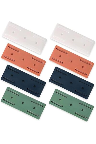 Yelajoy 8 Pcs Power Strip Holder, Self-Adhesive Socket Fixer, Punch-free Sock...
