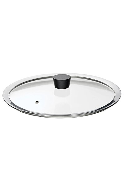 TEZPAZAR Tencere Tava Kapağı Çap 29 Cm Paslanmaz Çelik-Cam Kapak Şeffaf Kulpl...