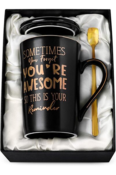 GENERAL كوب قهوة للرجال والنساء "Sometimes You Forget You're Awesome"، تصميم ...