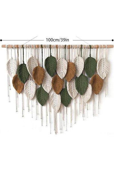 OasisLiving Large Macrame Wall Hanging Art, 100x80cm Wall Decoration for Living Room Bedroom بوهيمي ديكور لوحات