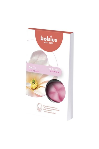 Bolsius Cipsuri din Parafina Parfumata - Magnolie - 6 Buc