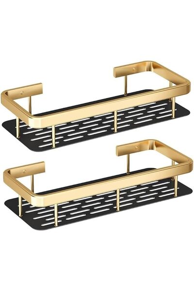 GENERAL 2 Pack Adhesive Shower Organizer,Shower Caddy Shelf Self Adhesive Bat...