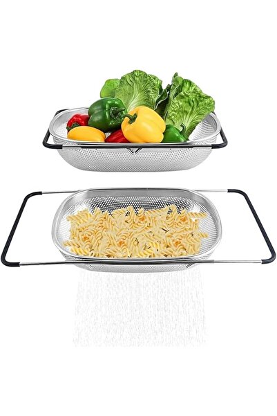 Yelajoy Over the Sink Strainer, Expandable Colander Basket, Telescopic Draini...