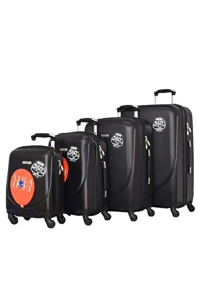 OEM Set de bagaje, Linie Perfect, ABS, 73 x 32 x 47 cm, Extensor, 4 piese, Negru