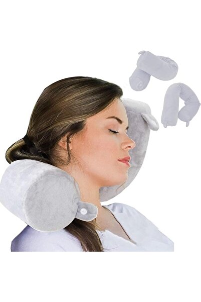 Aputue Twist Memory Foam Travel Pillow, Bendable Neck and Lumbar Support for ...