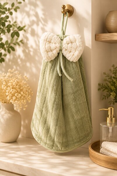 Raneel Kazançlı Alışveriş Ribbon Detailed Soft Kitchen Towel Green