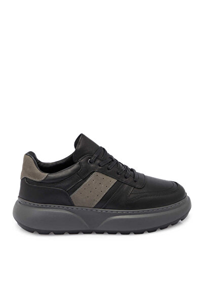 Tergan Siyah Hakiki Deri Erkek Sneaker - E25S1AY57413-A23