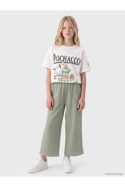 LC Waikiki Timeless Clothing & Timeless Choices Textured Girls' Capri Pants