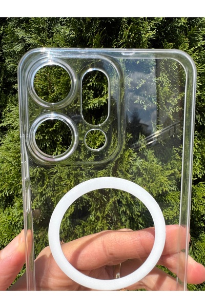 Deppo Trend Oppo Reno 14 Pro Uyumlu Kılıf İnce Sert Sararmaz Magsafe Kamera Korumalı Koruyucu Dayanıklı Transparan Arka Kapak