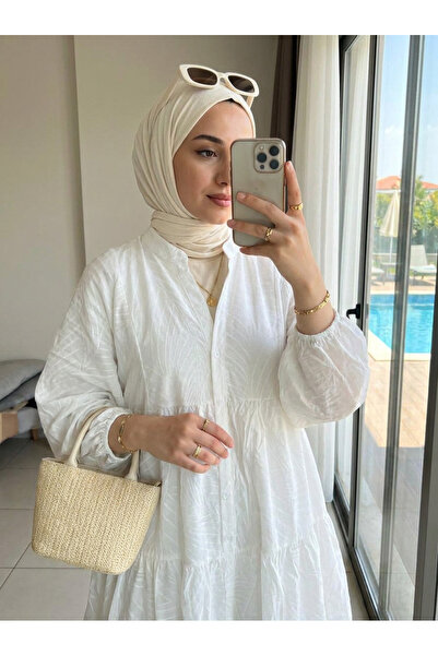 Kirazca Butik Women's Self-Patterned Hijab Dress (Unlined)