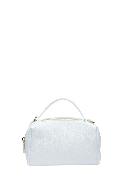 SimpleFind Isabella Rhea Geanta piele -Gina-Alb,Geanta de mana piele naturala...