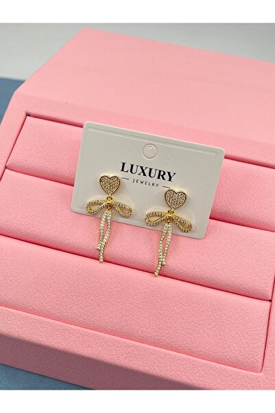 Bozhi Heart Detailed Elegant Earrings Sparkling Style Meaningful Gift for Spe...